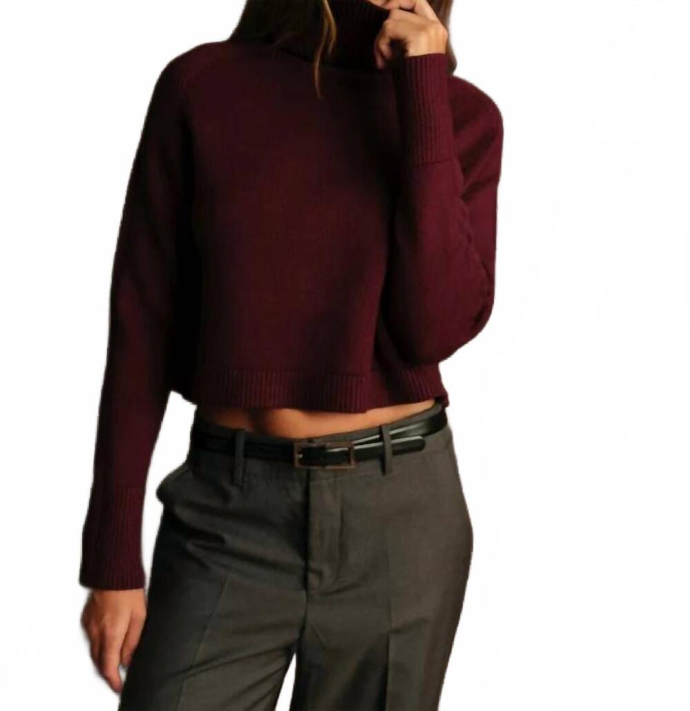 NEW DELUC pamela turtleneck sweater in wine